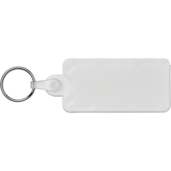 Kym recycled tyre tread check keychain - White