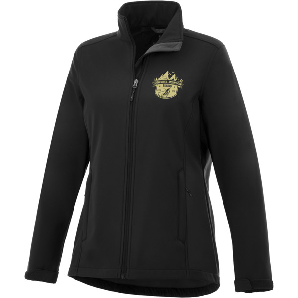 Maxson softshell dame jakke - Ensfarvet Sort / S