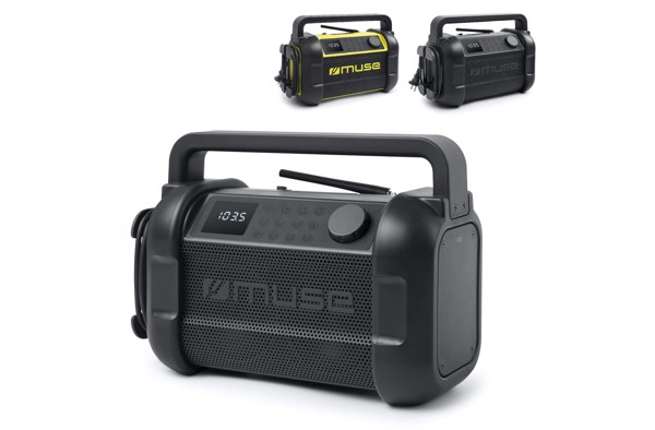 Muse M-928 delovni radio bluetooth, 20W zvočnik - Črna / rumena