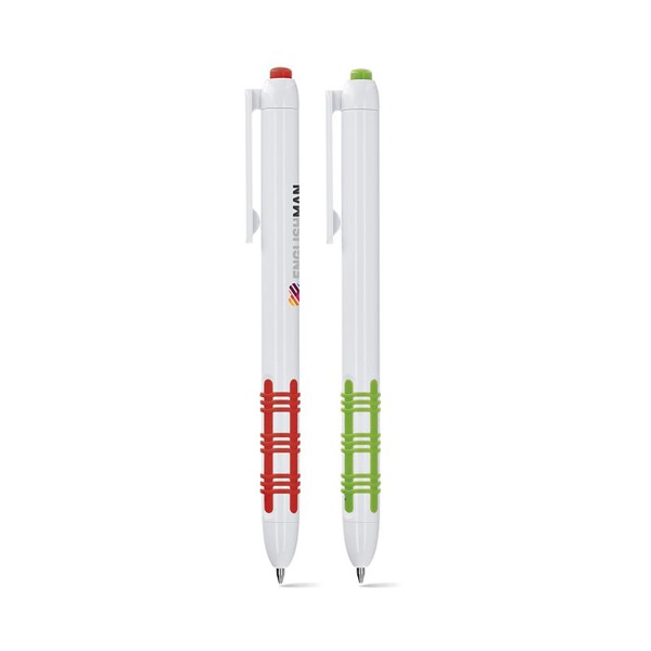 STYLO BILLE PLASTIQUE ECRITOIRE NOIR - Jaune