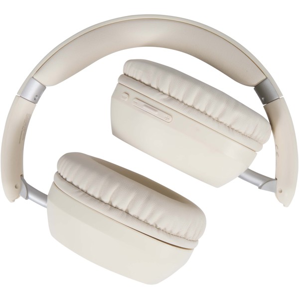 Casque supra-auriculaire Hoggar pliable ANC et ENC en plastique recyclé - Blanc