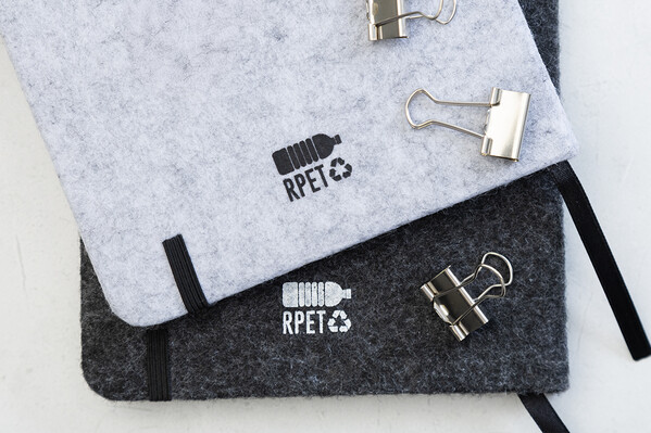 Rpet Felt Notebook Refelt Note A5 - Grey