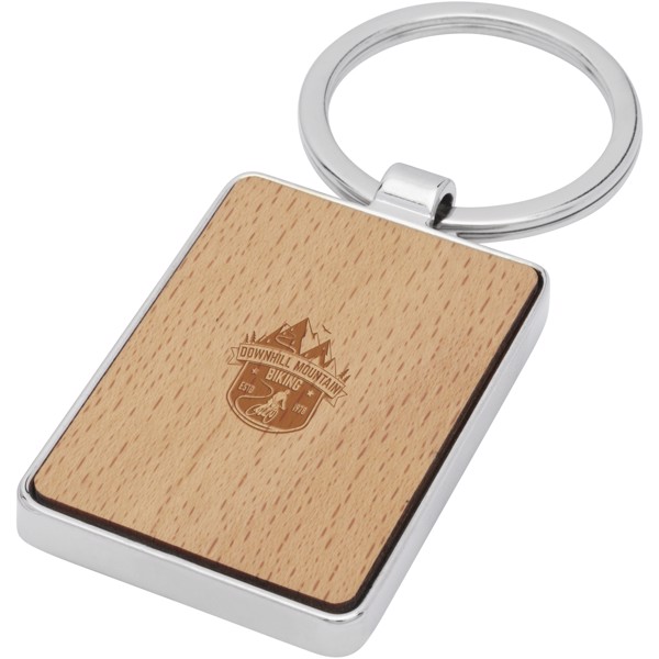 Porte-clés rectangulaire Mauro en bois de hêtre