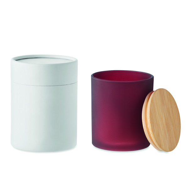 Bougie en cire végétale 280 gr Keops Large - Bordeaux