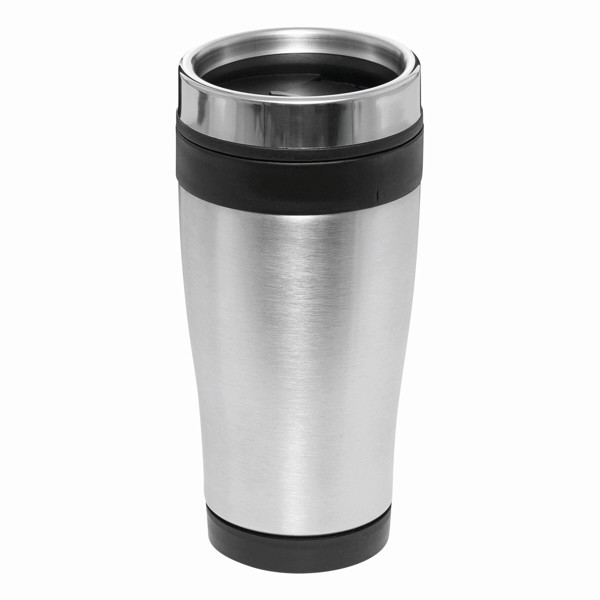 Isolierbecher Lungo - Schwarz / Silber
