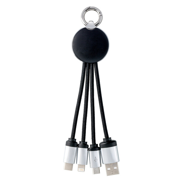 Câble de Charge 3 en 1 avec Lumière PUHALANI - noir / bleu