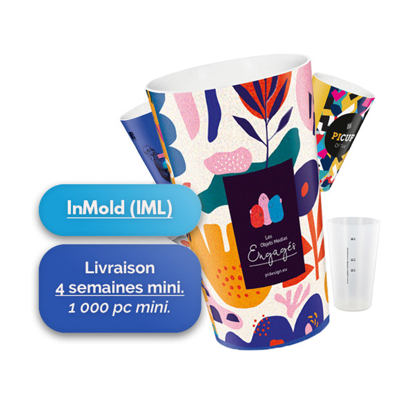 60 Cl stackable plastic cup Inmold - Commande / Translucide