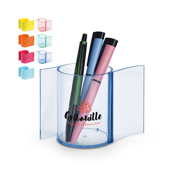 EVASION : POT A CRAYON - Vert clair transparent