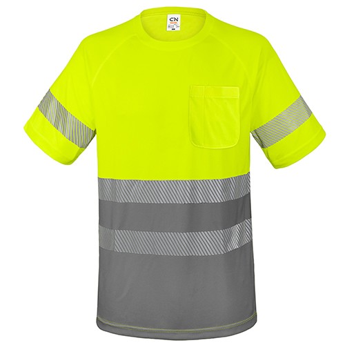 T-SHIRT WITH POCKET AND ELASTIC REFLECTIVE BANDS "QVO"
