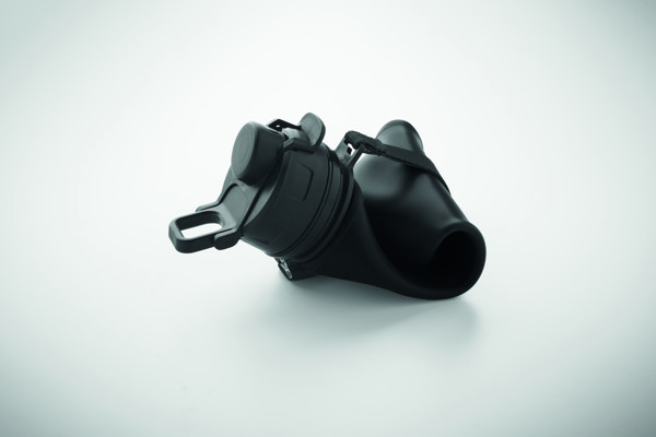 Foldable silicone sports bottle Lett - Black