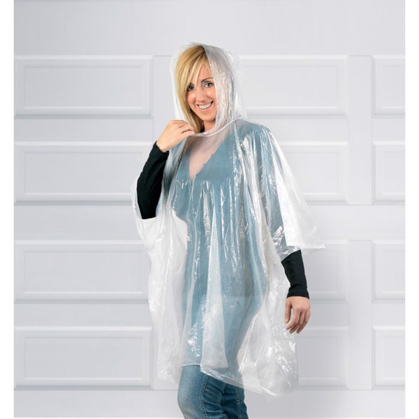 Poncho in round container Nimbus - White