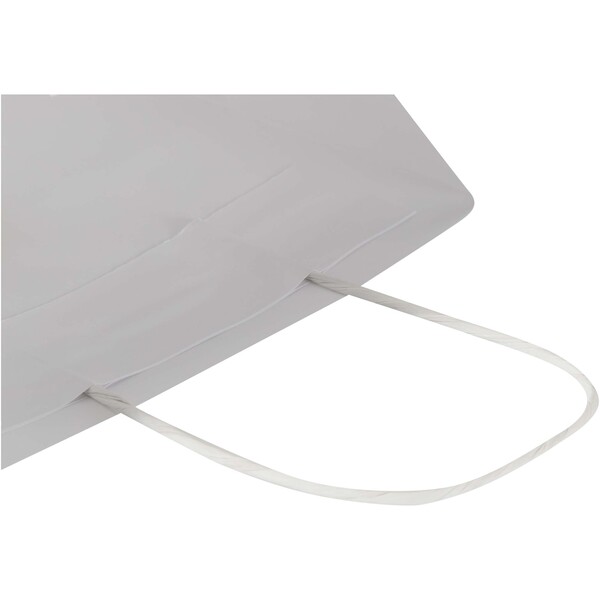 Kraft 120 g/m2 paper bag with twisted handles - 18 x 9 x 23 cm - White