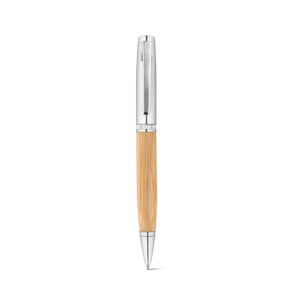 FUJI. Stylo bille en bambou et métal avec étui