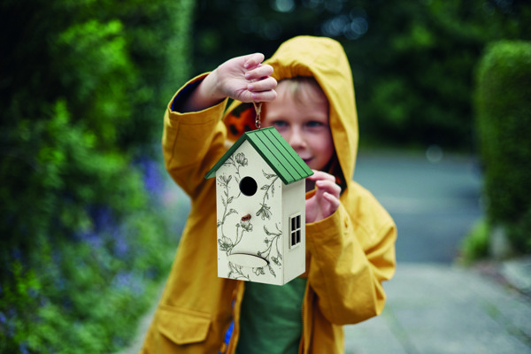 Bird house in plywood Greenjay