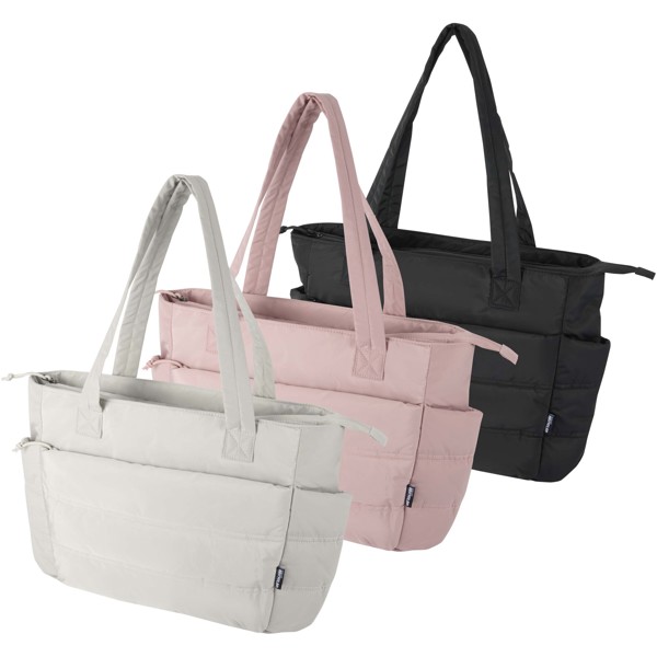 Puffer 15,6" GRS gerecycleerde laptopdraagtas 18L - Zwart