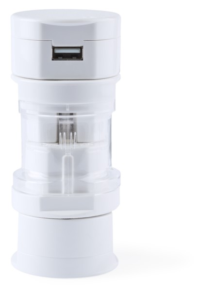 Adaptador Enchufes Tribox - Blanco