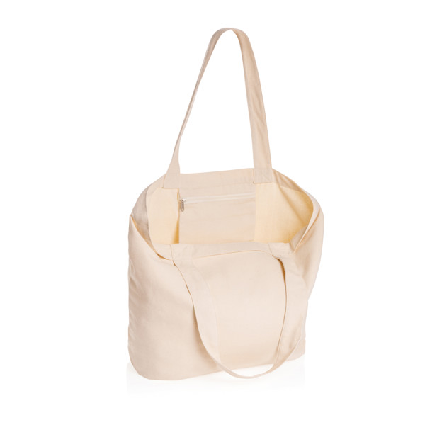 Impact Aware™ 240 gsm rcanvas shopper w/pocket undyed - Off White