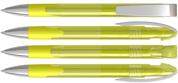LOOK grip transparent M SI guľôčkové pero - Žltá