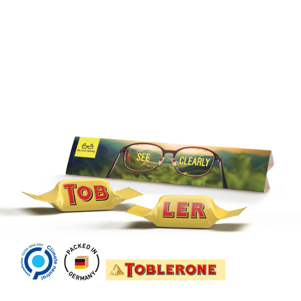 Werbedreieck Long, Weiß / Toblerone Tiny Milk, 16 G