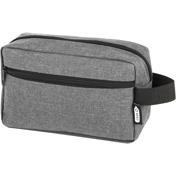 Beauty case in RPET certificato GRS Ross - 1,5L - Grigio melange