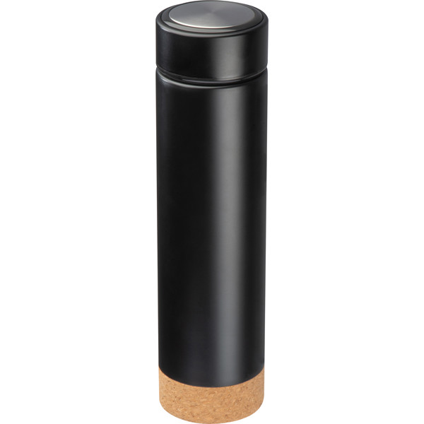 Double-walled vacuum drinking bottle  GREGORIO - Black
