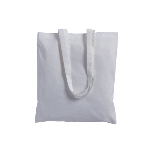 Shopper Aus Segeltuch 280 G-M2, Lange Griffe - Weiß