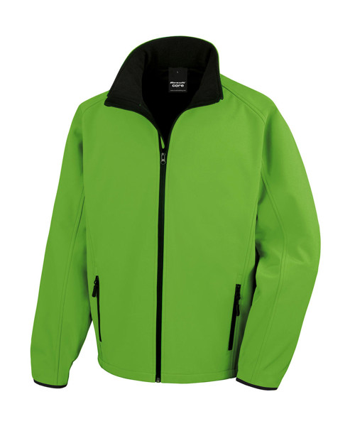 Printable Softshell Jacket - Vivid Green / Black / XL