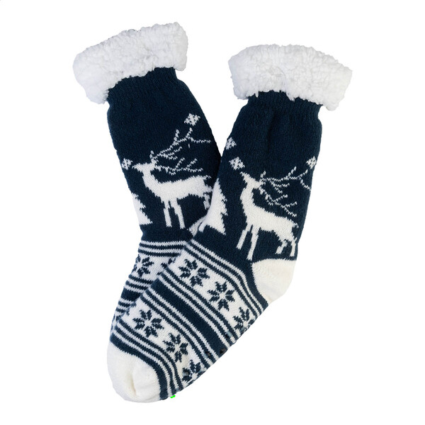 Christmas Slipper Socks Norsokkar - Blue