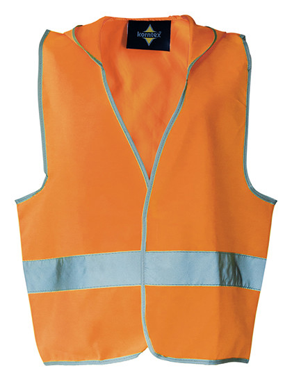 Kids´ Hooded Hi-Vis Safety Vest Odense - Signal Orange / S