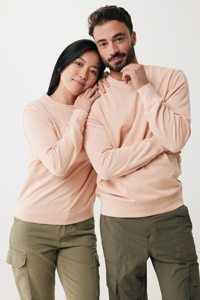 Lehká mikina IQONIQ Etosha z recykl. bavlny - Peach Perfect / 2XL