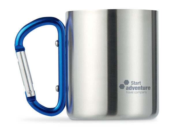 Tazza in metallo c/moschettone Trumbo - Blu