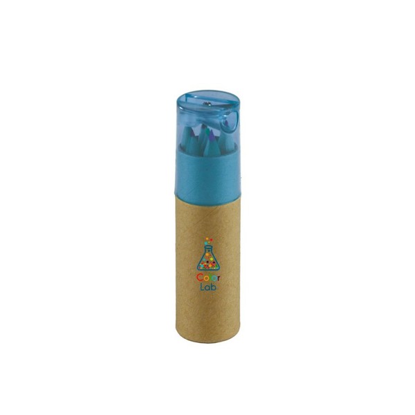 Colour pencil set, pencil sharpener | Foster - blue