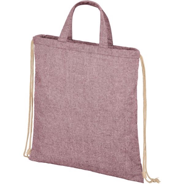 Sac à dos recyclé 210 g/m² Pheebs avec cordon de serrage 6L - Marron chiné