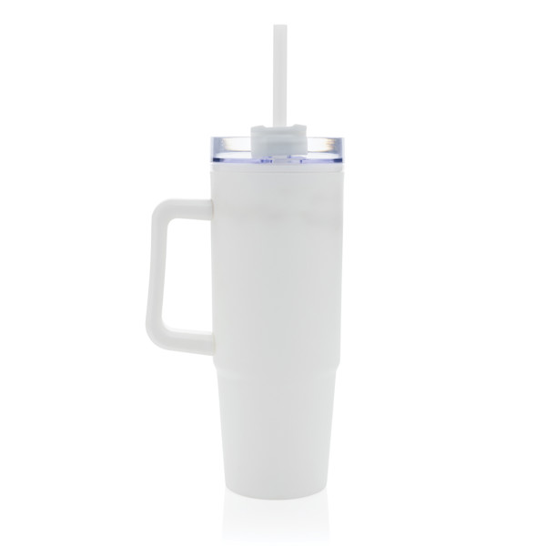 Kozarec Tana 900 ml, dvojna stena iz reciklirane plastike - Bela