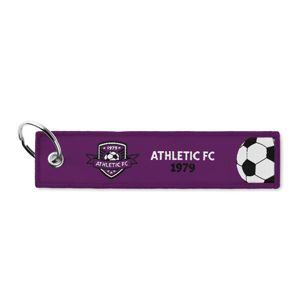 Woven key tag - Deep Purple