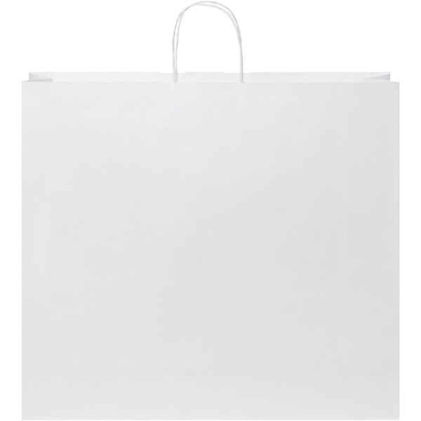 Kraftpapiertasche 90-100 g/m² mit gedrehten Griffen – 49,5 × 14 × 44 cm - weiss