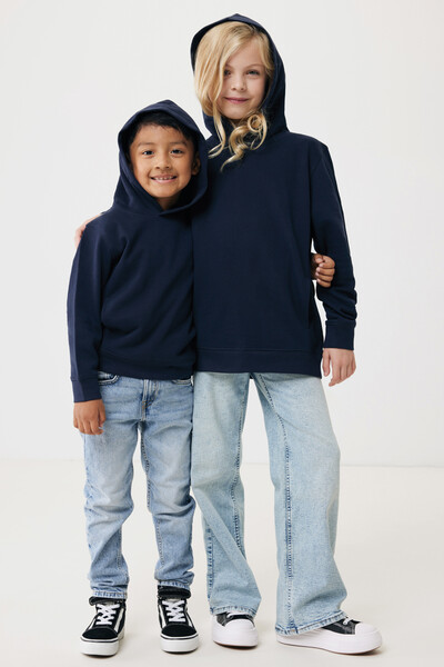 Sweat à capuche avec poches latérales Iqoniq Yengo Kids - Bleu Marine / 56