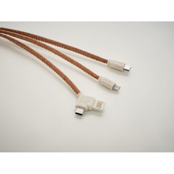 Cabie 3-in-1 charging cable, type A,C input