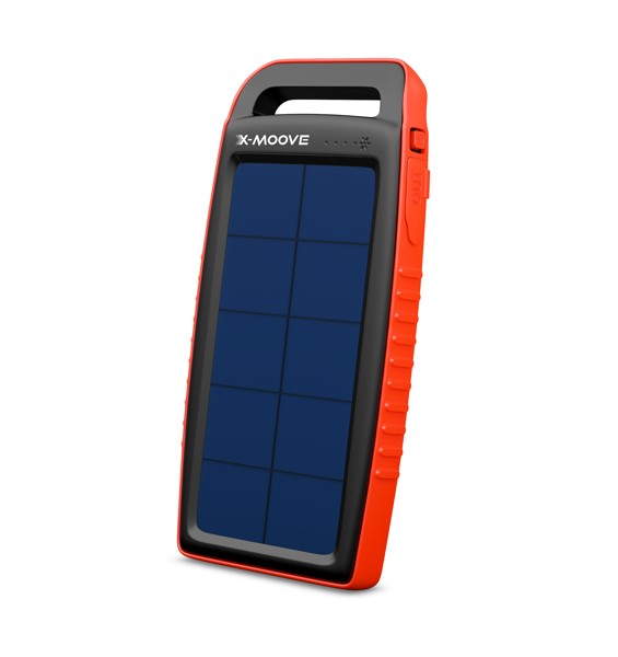 Batterie externe solaire avec lampe torche - 10 000 mAh