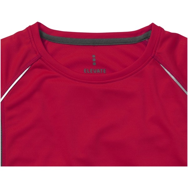 Męski T-shirt Quebec z krótkim rękawem z dzianiny Cool Fit odprowadzającej wilgoć - Czerwony / Antracyt / XS
