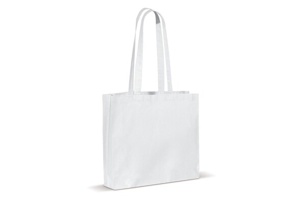 Sac à bandoulière coton OEKO-TEX® 140g/m² 40x10x35cm - Blanc