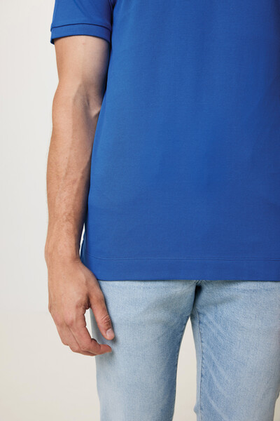Polo en coton piqué et recyclé IQONIQ Yosemite - Bleu Royal / XXXL