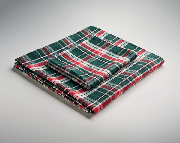Chequer cotton tablecloth set Santable