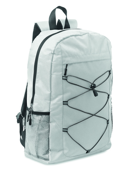 Mochila em poliéster 600D RPET Hige - Branco