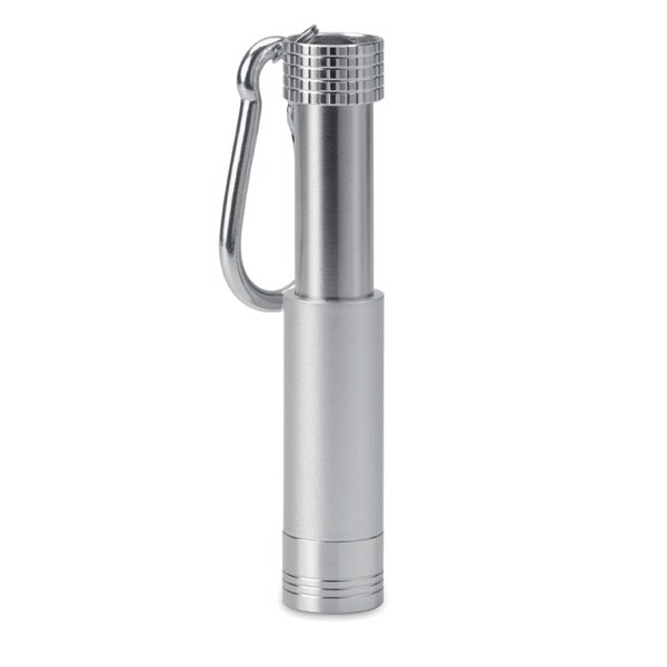 Pop Light LED obesek za ključe, aluminij, 65 mm - Silver