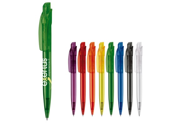 Cube ball pen transparent - Transparent White