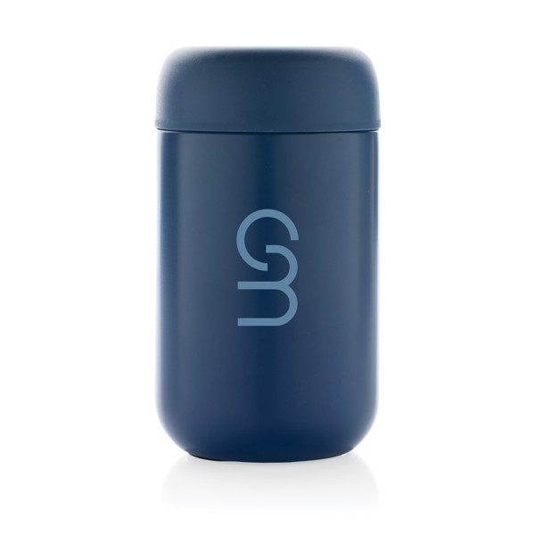 Mug isotherme en acier inoxydable recyclé certifié RCS Brew - Bleu