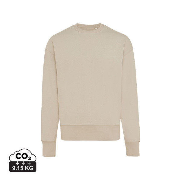Sweater à col rond en coton recyclé Iqoniq Kruger - Desert / M