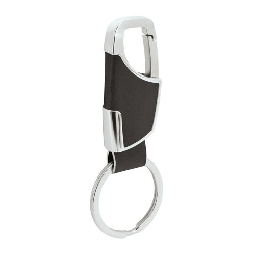 METALLIC KEYRING "OLIVER" - Black