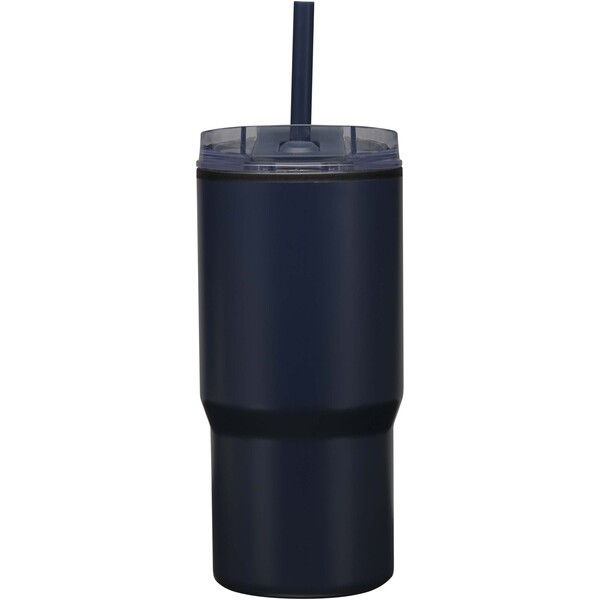 Westin 540 ml RCS recycled double wall insulated tumbler with straw - Navy